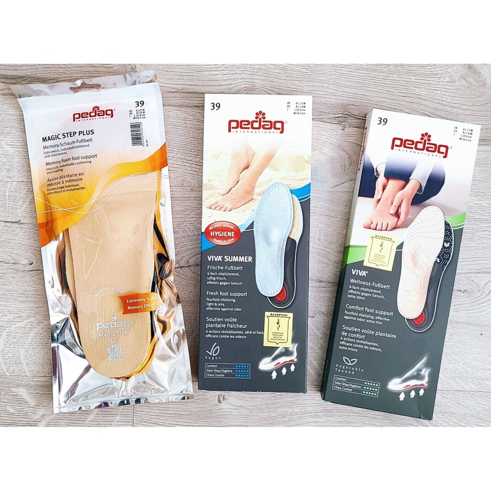 Pedag Lifestyle Kit Viva Summer Step Plus‎ orthotic insoles Us 9L/EU 39